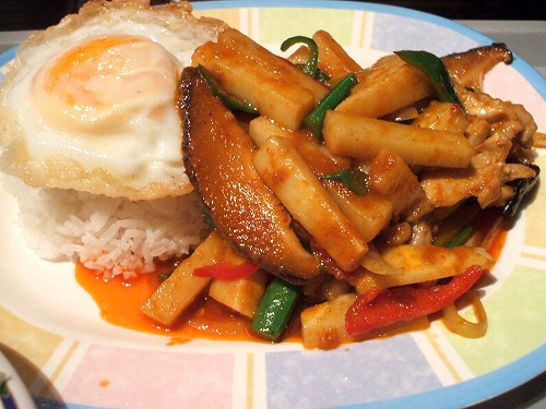 鶏肉と竹の子　ピーマンの炒めライスセット