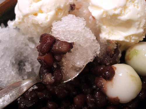 小豆とふわふわの氷