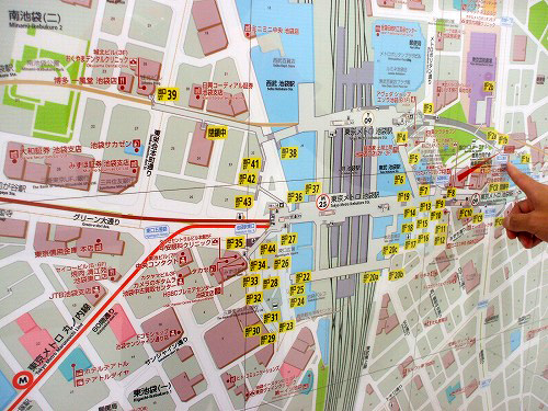 池袋駅周辺の地図